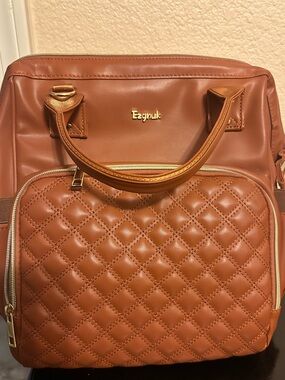 Quilted Tan Baby Bag Tote